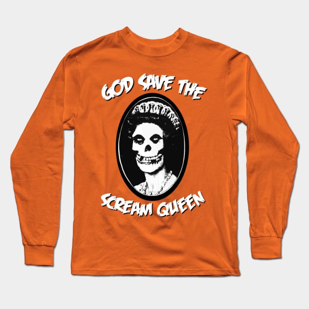 God Save the Screm Queen Long Sleeve T-Shirt by ZompireInc